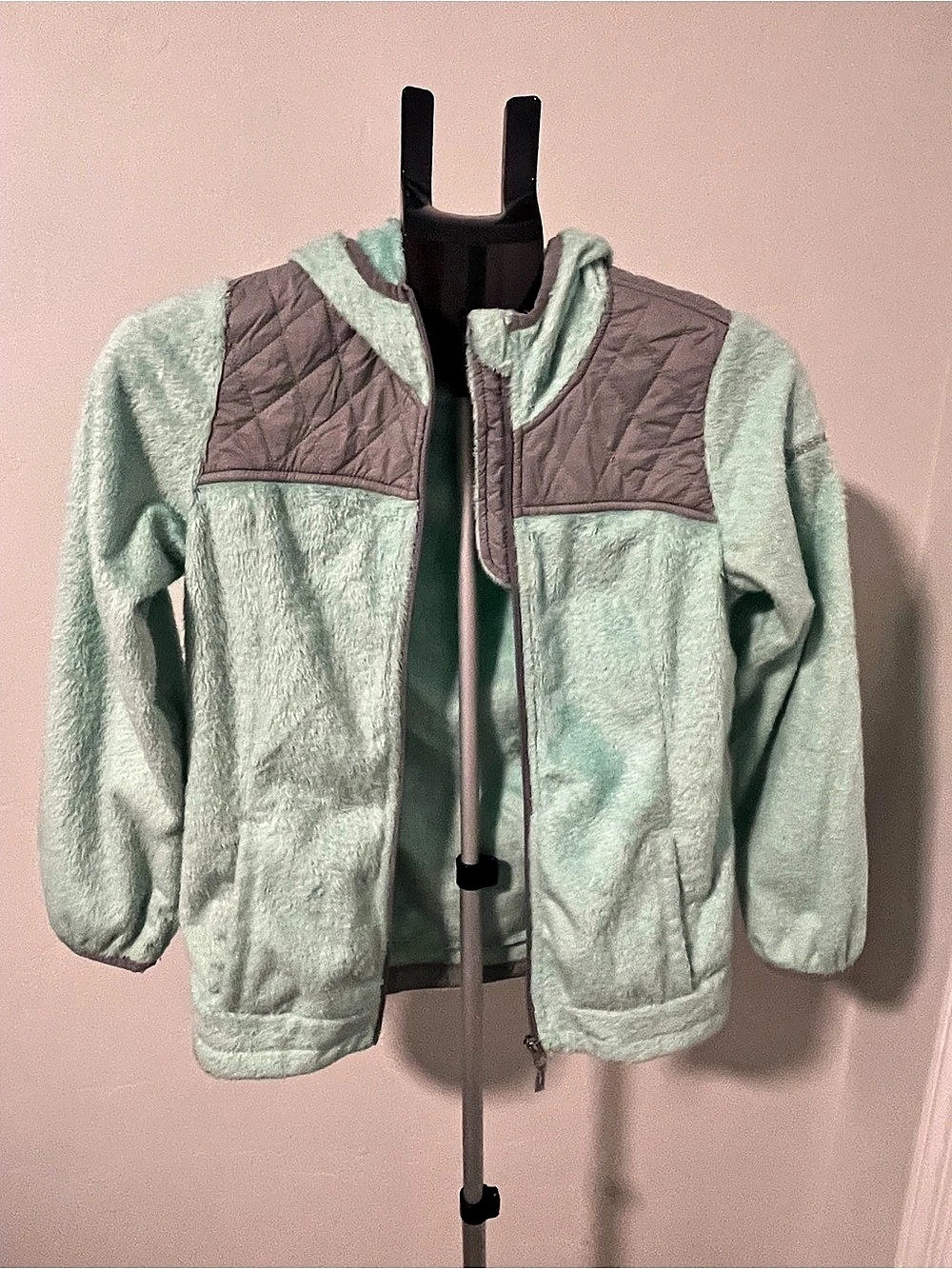 Free Country Women’s Mountain Fleece Jacket Green & Gray Medium
